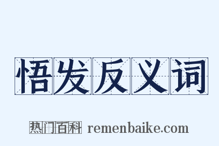 悟发反义词是什么意思的图片